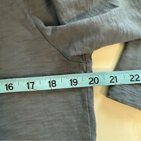 Dylan Brushed Blue Gray Long Sleeve Bow Tie Back Oversized Sweatshirt Size Small - Picture 9 of 9